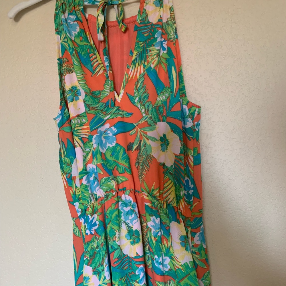 Sundress/ tropical by Decree XS, front leg splits worn once. - Picture 2 of 14